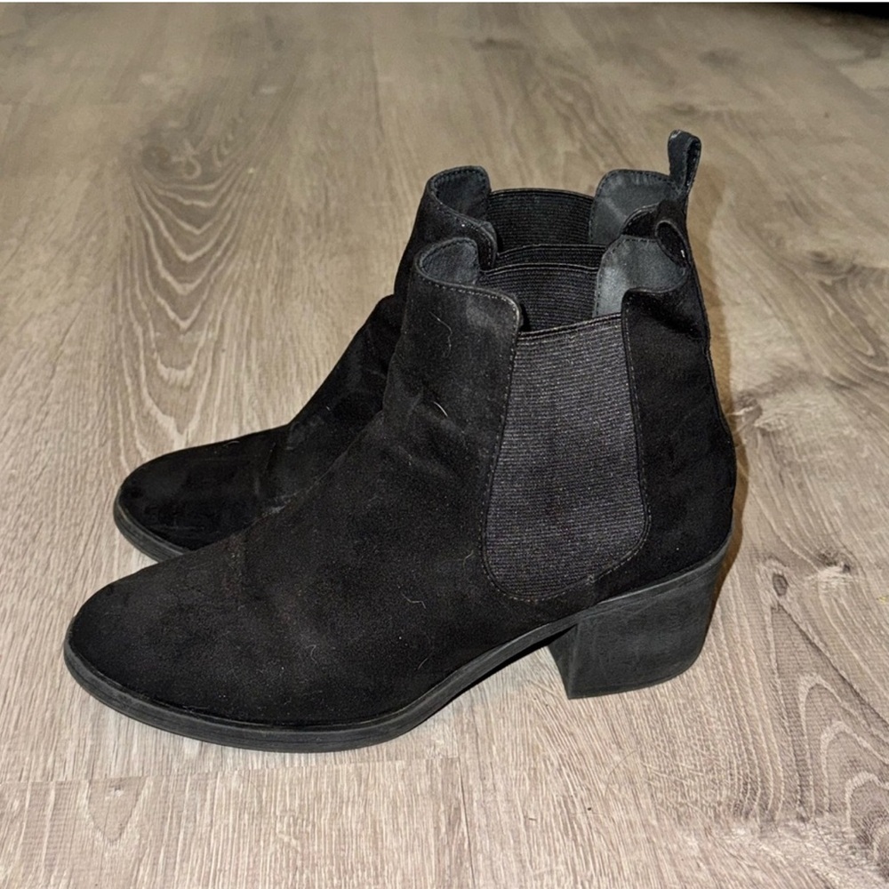 H&M Suede Black Ankle Booties